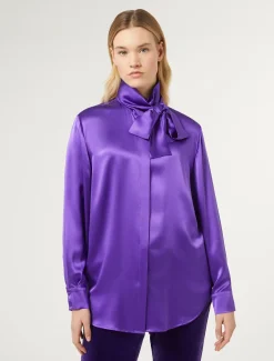 Marina Rinaldi Camicie & Bluse | Camicie & Bluse*Camicia in raso di seta VIOLA