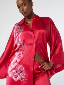 Marina Rinaldi Bluse | Camicie & Bluse*Camicia in raso di seta FUXIA