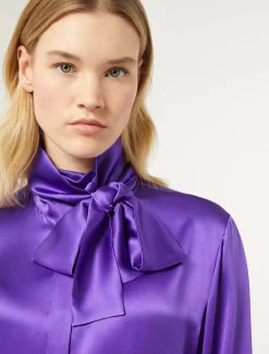 Marina Rinaldi Camicie & Bluse | Camicie & Bluse*Camicia in raso di seta VIOLA