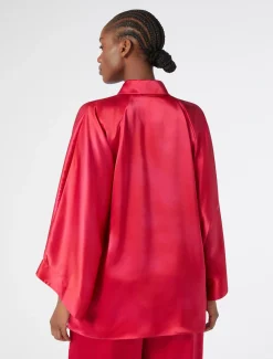 Marina Rinaldi Bluse | Camicie & Bluse*Camicia in raso di seta FUXIA