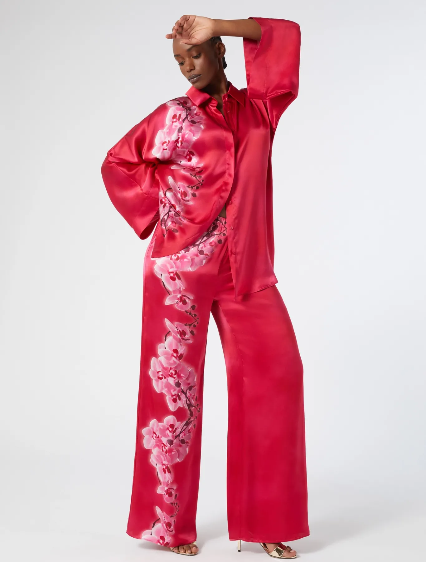 Marina Rinaldi Bluse | Camicie & Bluse*Camicia in raso di seta FUXIA