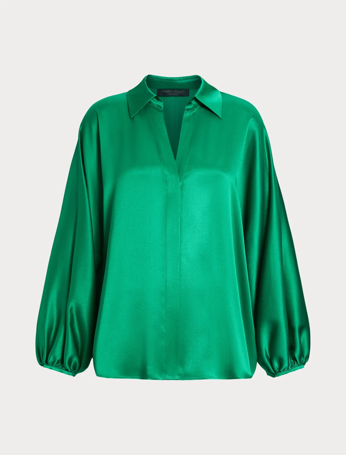 Marina Rinaldi Bluse | Camicie & Bluse*Camicia in satin VERDEBANDIERA