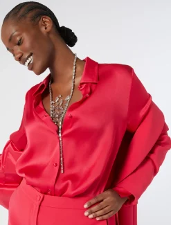 Marina Rinaldi Bluse | Camicie & Bluse*Camicia in satin leggero FUXIA