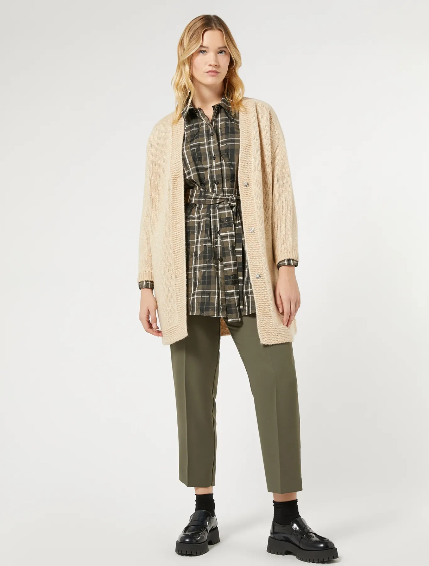 Marina Rinaldi Camicie & Bluse | Camicie & Bluse*Camicia in taffettà jacquard VERDEKAKI
