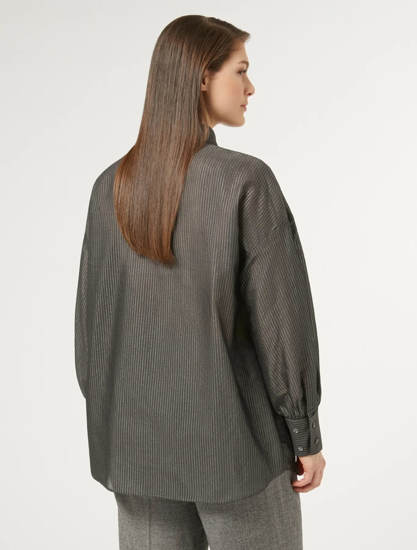 Marina Rinaldi Camicie & Bluse | Camicie & Bluse*Camicia in tela di cotone e seta GRIGIOSCURO