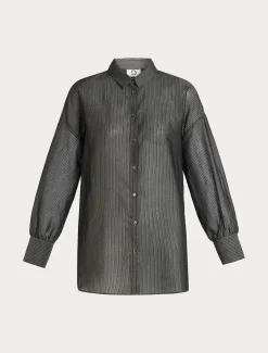 Marina Rinaldi Camicie & Bluse | Camicie & Bluse*Camicia in tela di cotone e seta GRIGIOSCURO