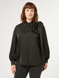 Marina Rinaldi Selezione Elegante | Collezione Elegante*Camicia in tessuto tecnico NERO