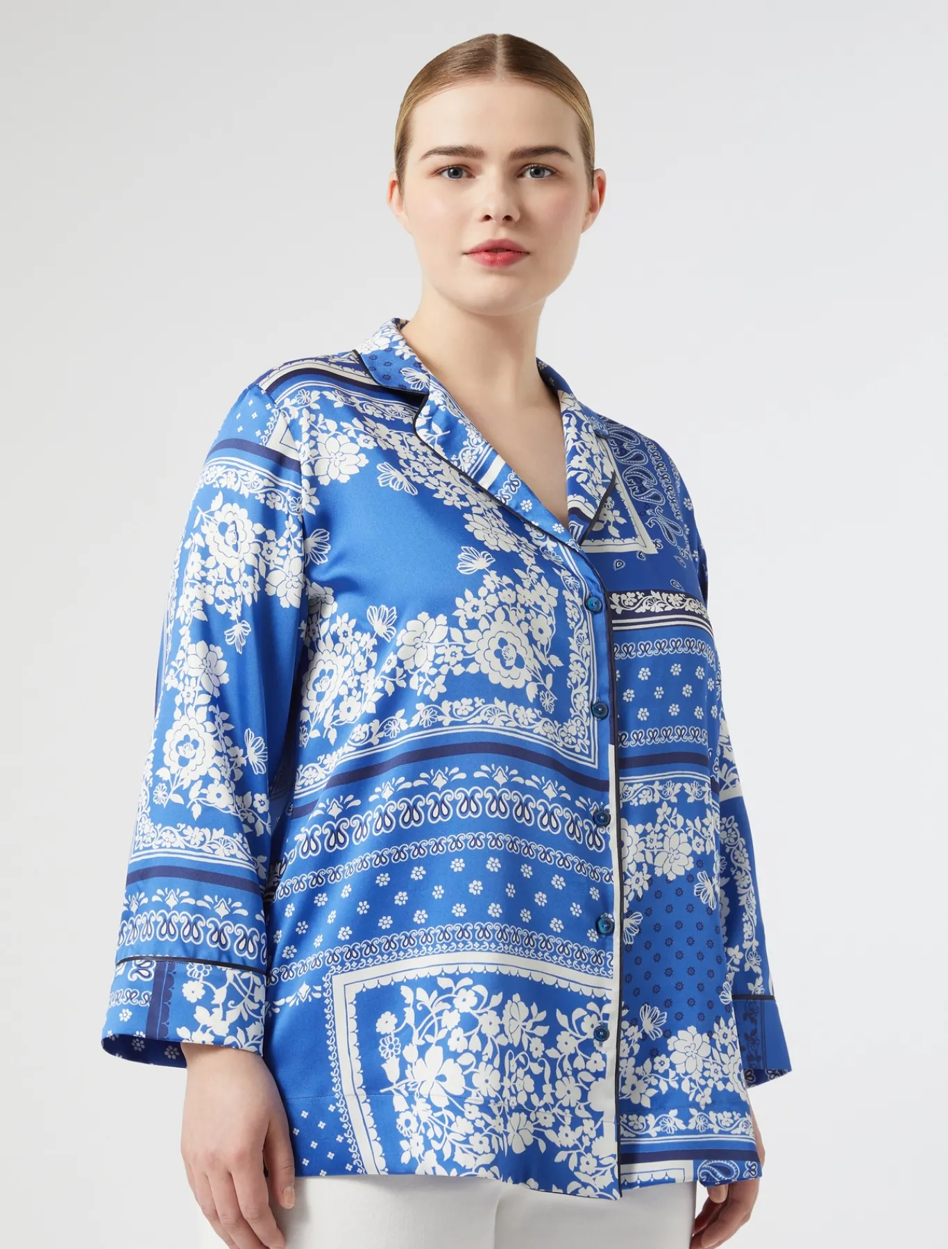 Marina Rinaldi Camicie & Bluse | Camicie & Bluse*Camicia in twill stampato AZZURRO