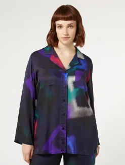 Marina Rinaldi Camicie & Bluse | Camicie & Bluse*Camicia in twill stampato NERO