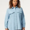 Marina Rinaldi Camicie & Bluse | Camicie & Bluse*Camicia in velluto AZZURRO