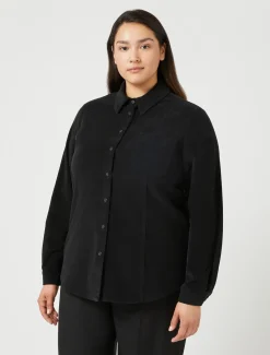 Marina Rinaldi Camicie & Bluse | Camicie & Bluse*Camicia in velluto di cotone NERO