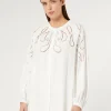 Marina Rinaldi Camicie & Bluse | Camicie & Bluse*Camicia in viscosa con ricamo BIANCO