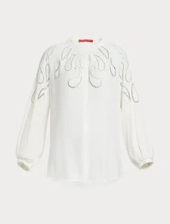 Marina Rinaldi Camicie & Bluse | Camicie & Bluse*Camicia in viscosa con ricamo BIANCO
