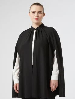 Marina Rinaldi Giacche | Cappotti & Trench*Cappa in crêpe envers satin NERO