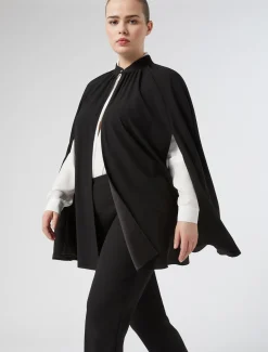 Marina Rinaldi Giacche | Cappotti & Trench*Cappa in crêpe envers satin NERO