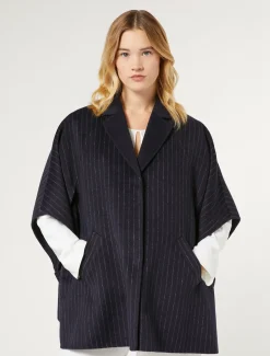 Marina Rinaldi Accessori | Accessori*Cappa in double di lana BLUMARINO