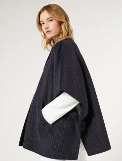 Marina Rinaldi Accessori | Accessori*Cappa in double di lana BLUMARINO