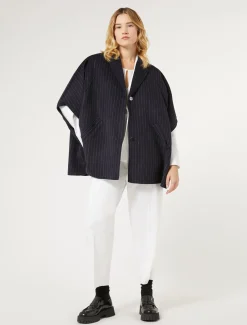Marina Rinaldi Accessori | Accessori*Cappa in double di lana BLUMARINO