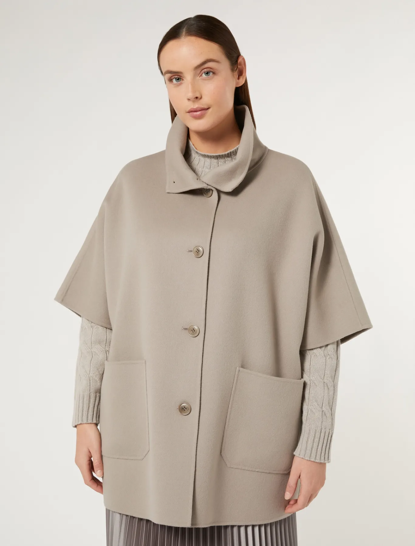 Marina Rinaldi Cappotti & Trench | Cappotti & Trench*Cappa in double di misto lana TORTORA