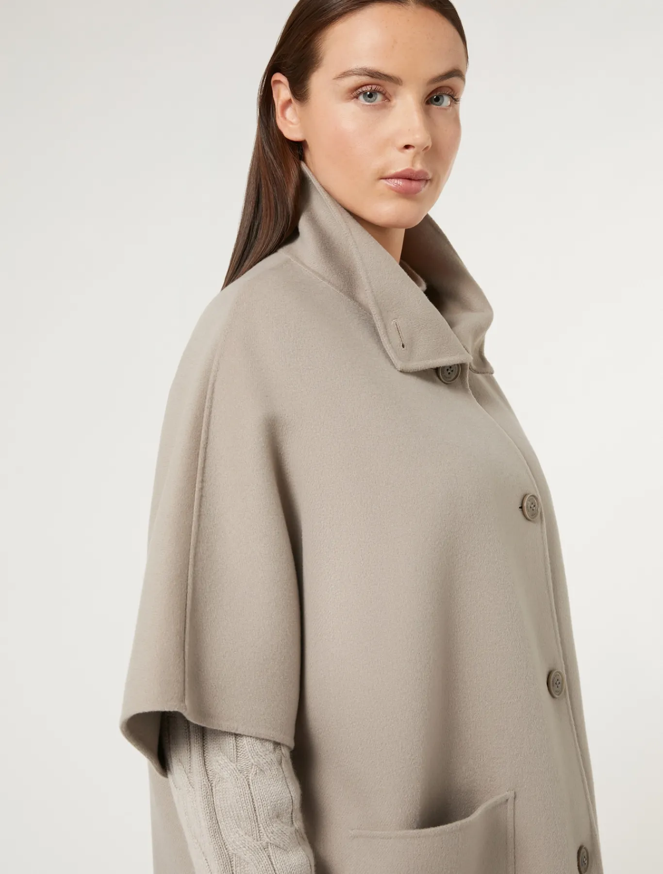 Marina Rinaldi Cappotti & Trench | Cappotti & Trench*Cappa in double di misto lana TORTORA