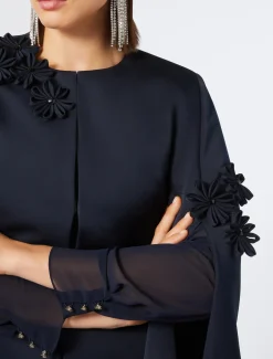 Marina Rinaldi Giacche | Cappotti & Trench*Cappa in duchesse con ricami BLUNOTTE