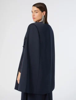 Marina Rinaldi Giacche | Cappotti & Trench*Cappa in duchesse con ricami BLUNOTTE