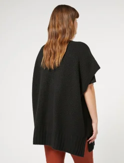 Marina Rinaldi Maglieria | Maglieria*Cappa in misto lana NERO