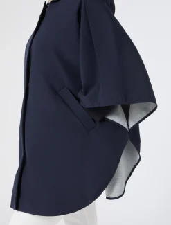 Marina Rinaldi Accessori | Accessori*Cappa in tela e jersey mélange BLUNOTTE