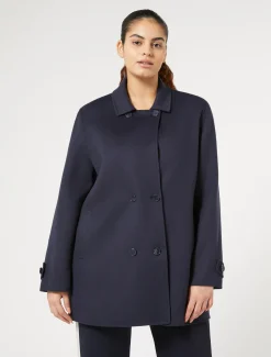 Marina Rinaldi Cappotti & Trench | Cappotti & Trench*Cappotto in double di lana e cachemire BLUNOTTE