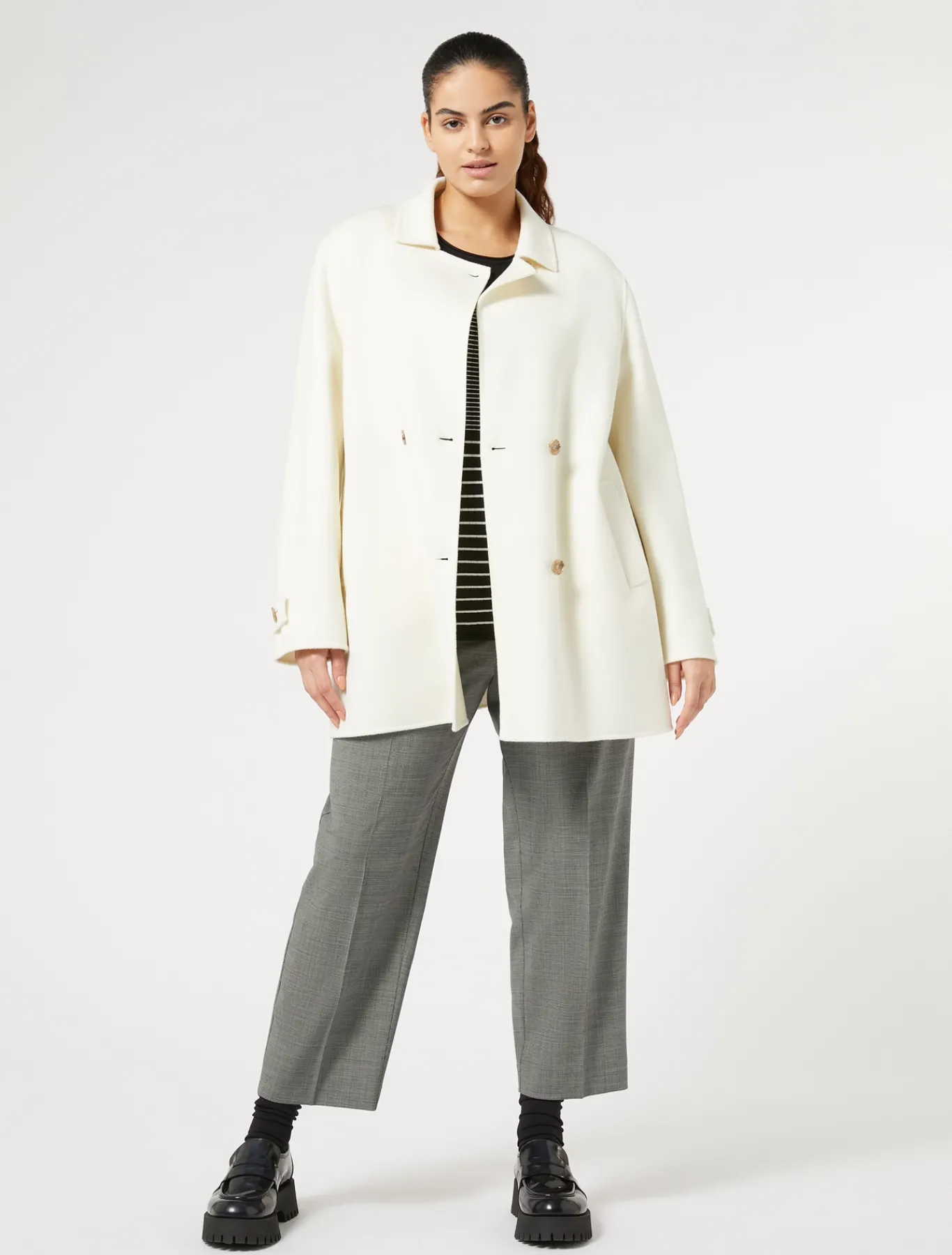 Marina Rinaldi Cappotti & Trench | Cappotti & Trench*Cappotto in double di lana e cachemire BIANCO