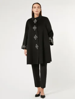 Marina Rinaldi Giacche | Cappotti & Trench*Cappotto in double di lana NERO