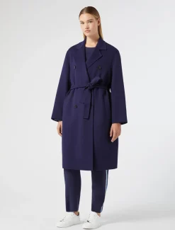 Marina Rinaldi Cappotti & Trench | Cappotti & Trench*Cappotto in double di misto lana BLU