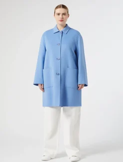 Marina Rinaldi Cappotti & Trench | Cappotti & Trench*Cappotto in double di misto lana AZZURRO