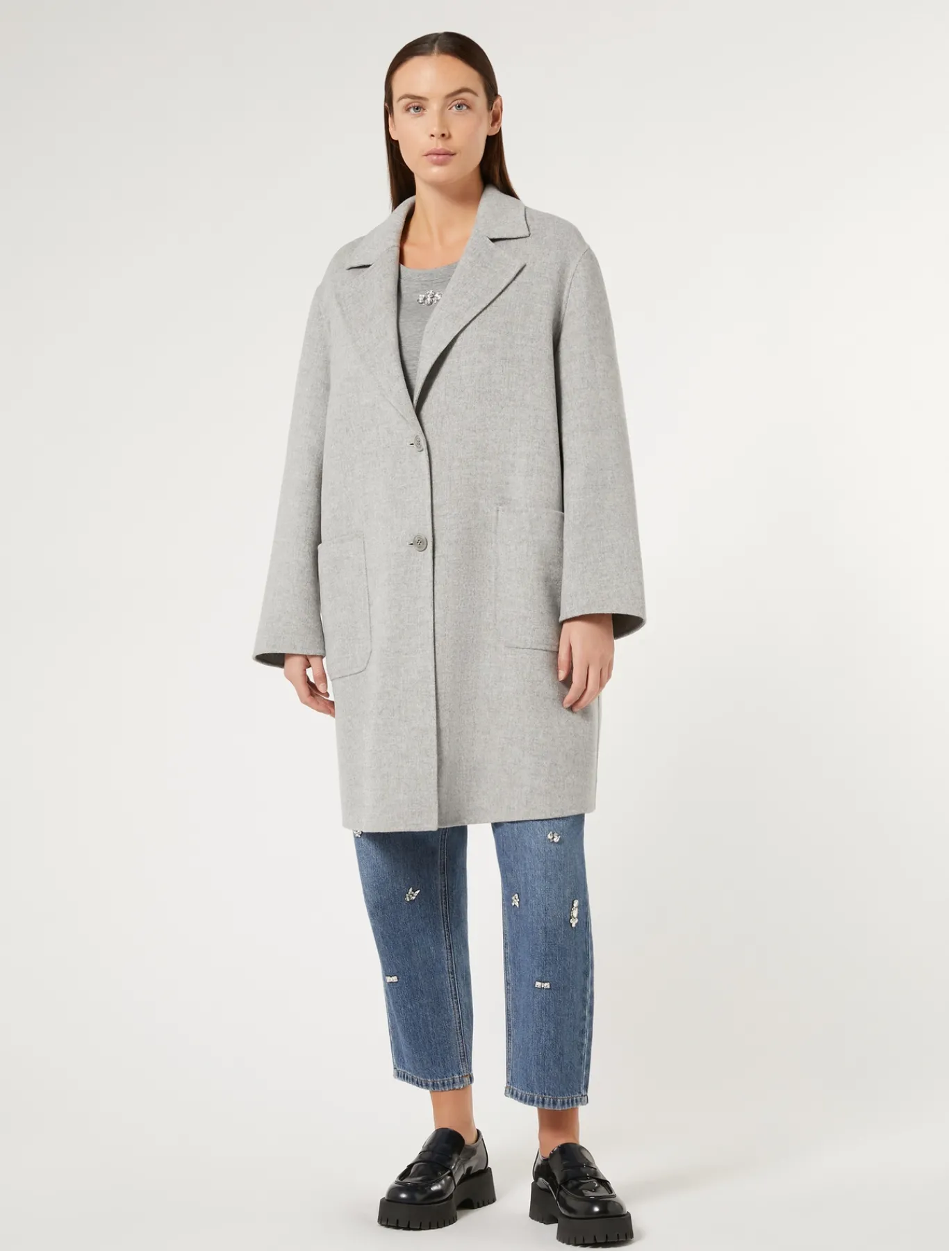 Marina Rinaldi Cappotti & Trench | Cappotti & Trench*Cappotto in double di misto lana GRIGIOMEDIO