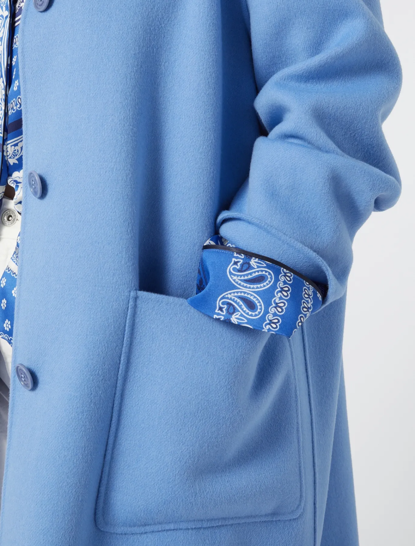 Marina Rinaldi Cappotti & Trench | Cappotti & Trench*Cappotto in double di misto lana AZZURRO