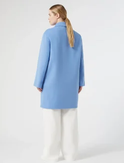 Marina Rinaldi Cappotti & Trench | Cappotti & Trench*Cappotto in double di misto lana AZZURRO