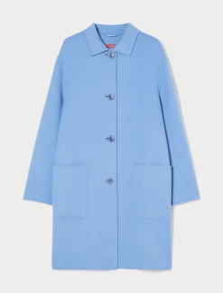 Marina Rinaldi Cappotti & Trench | Cappotti & Trench*Cappotto in double di misto lana AZZURRO