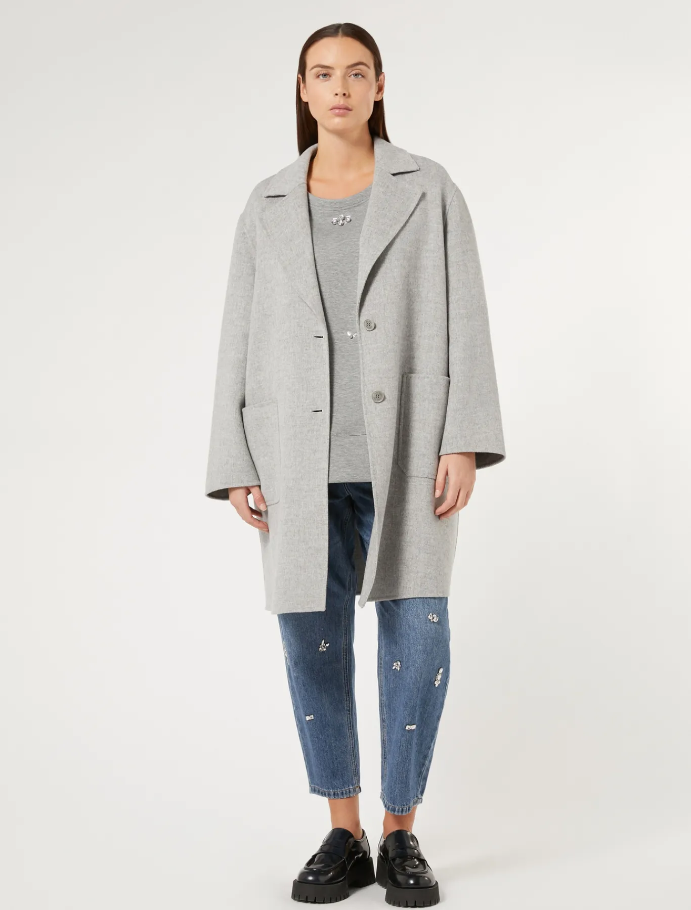 Marina Rinaldi Cappotti & Trench | Cappotti & Trench*Cappotto in double di misto lana GRIGIOMEDIO