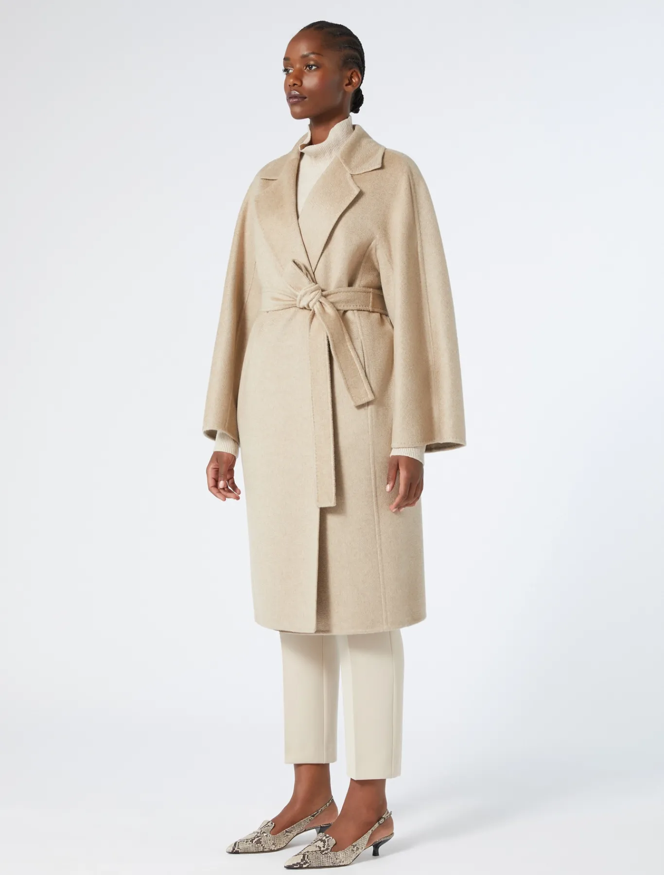 Marina Rinaldi Cappotti & Trench | Cappotti & Trench*Cappotto in double di puro cachemire NOCCIOLA