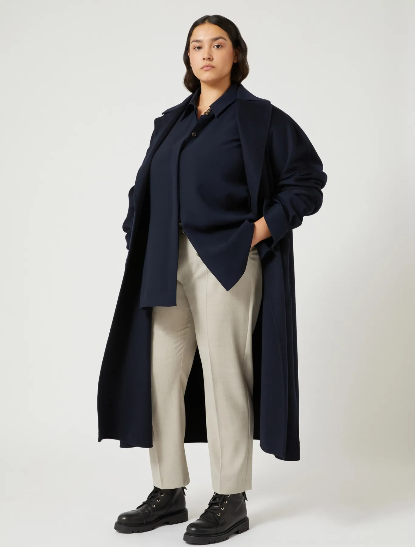 Marina Rinaldi Cappotti & Trench | Cappotti & Trench*Cappotto in double di pura lana BLUMARINO