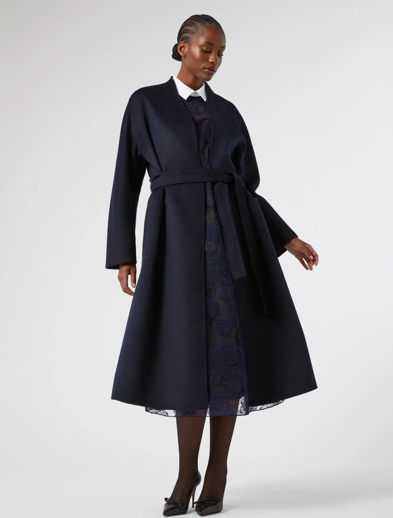 Marina Rinaldi Cappotti & Trench | Cappotti & Trench*Cappotto in double di pura lana BLUNOTTE