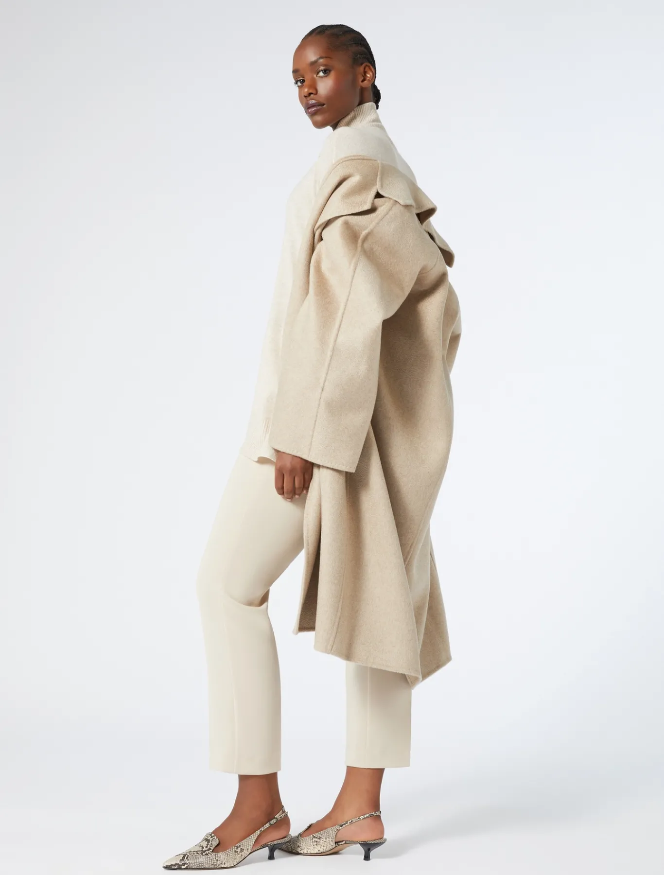 Marina Rinaldi Cappotti & Trench | Cappotti & Trench*Cappotto in double di puro cachemire NOCCIOLA