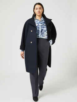 Marina Rinaldi Cappotti & Trench | Cappotti & Trench*Cappotto in drap di lana BLUNOTTE