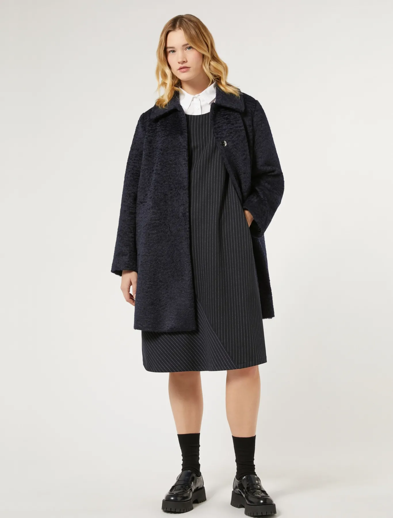 Marina Rinaldi Cappotti & Trench | Cappotti & Trench*Cappotto in jersey BLUMARINO
