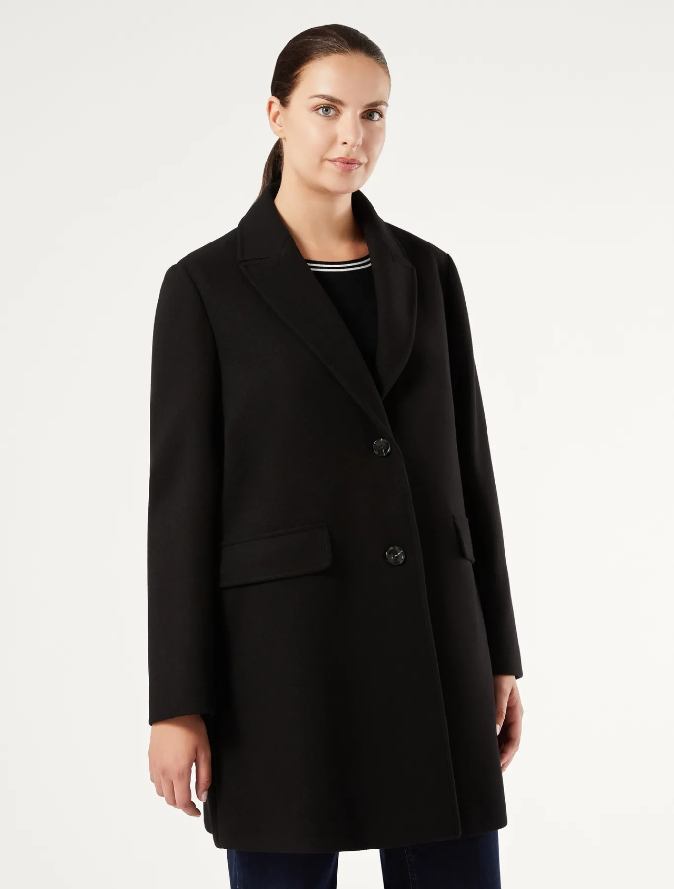 Marina Rinaldi Cappotti & Trench | Cappotti & Trench*Cappotto in jersey stretch NERO