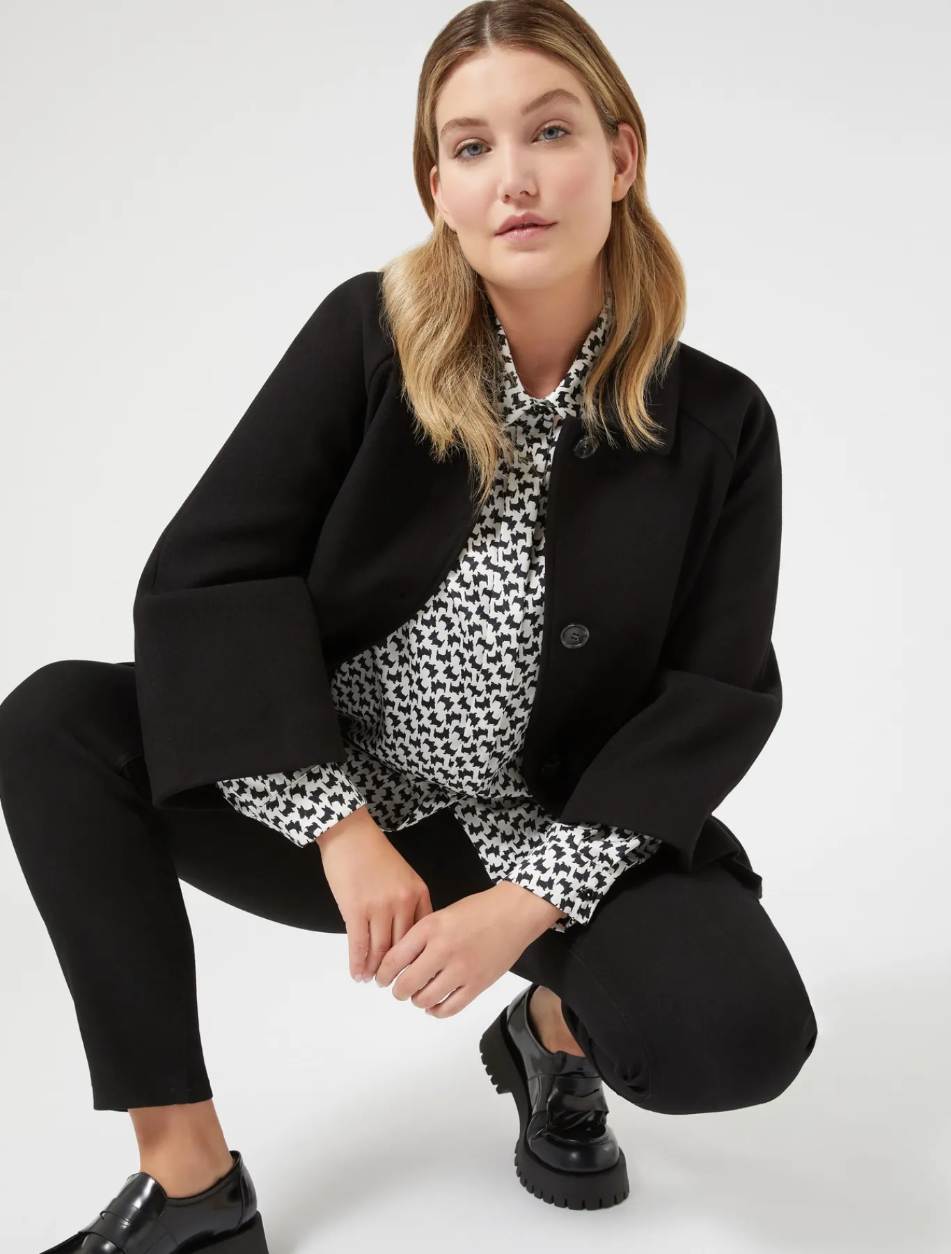 Marina Rinaldi Cappotti & Trench | Cappotti & Trench*Cappotto in jersey stretch NERO