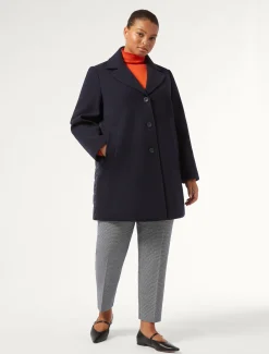 Marina Rinaldi Cappotti & Trench | Cappotti & Trench*Cappotto in panno jersey e tela di nylon antigoccia BLUNOTTE