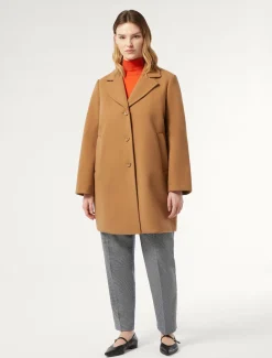 Marina Rinaldi Cappotti & Trench | Cappotti & Trench*Cappotto in panno jersey e tela di nylon antigoccia NOCCIOLA