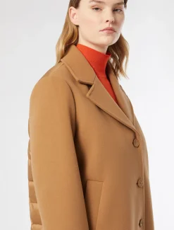Marina Rinaldi Cappotti & Trench | Cappotti & Trench*Cappotto in panno jersey e tela di nylon antigoccia NOCCIOLA