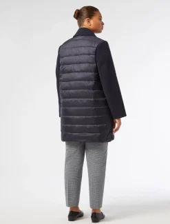 Marina Rinaldi Cappotti & Trench | Cappotti & Trench*Cappotto in panno jersey e tela di nylon antigoccia BLUNOTTE